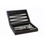Backgammon Classic Game - Folding PU Leather 23cm - Dal Rossi
